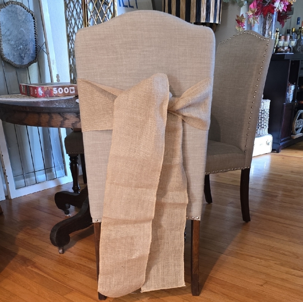 Burlap Chair Sash. Like New.